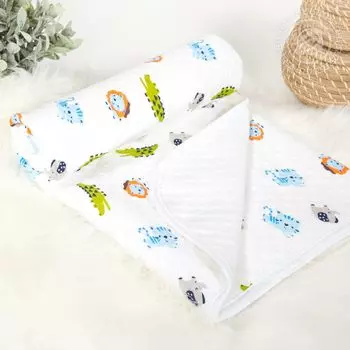 Покрывало "Зоопарк" Белый р. 140х200