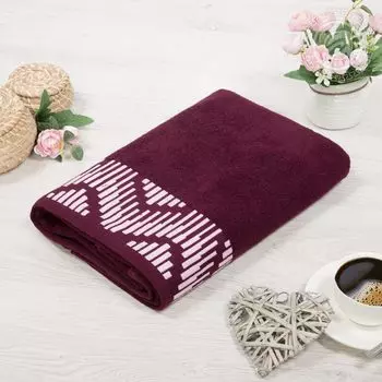 Полотенце "Бруно" Бордовый р. 50х90