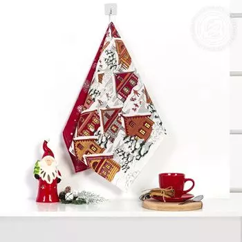 Полотенце "Новогодняя ночь Красный" р. 50х70