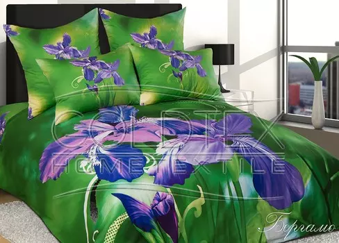 Постельный комплект белья из сатина «Бергамо», размер 2,0-спальный с 4 наволочками