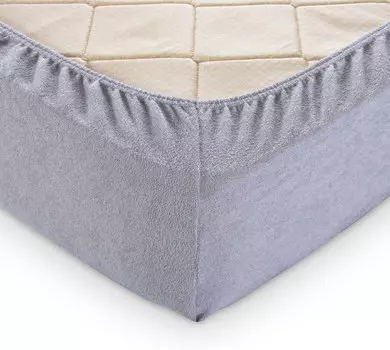 Простыня на резинке "арт. 03-0765 Серый" р. 160х200