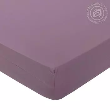 Простыня на резинке "DE LUXE" Дымчатая роза р. 160х200