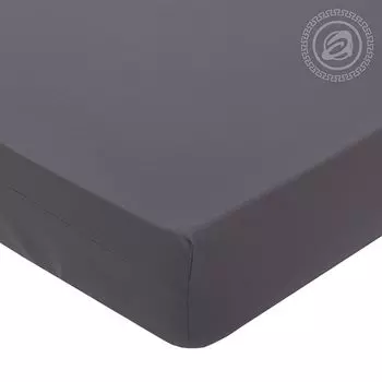 Простыня на резинке "DE LUXE" Графит р. 140х200