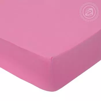 Простыня на резинке "DE LUXE" Клюквенный р. 90х200