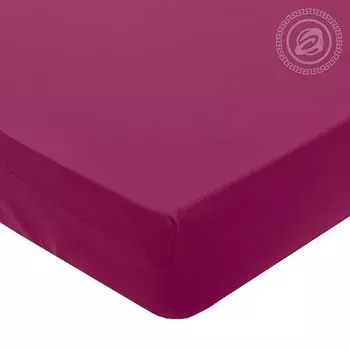 Простыня на резинке "DE LUXE" Вишневый р. 160х200