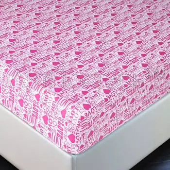 Простыня на резинке "Лав" р. 200х200