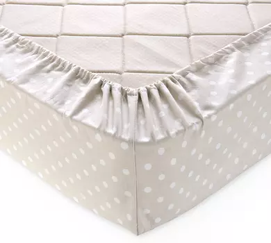 Простыня на резинке "Ненси" Бежевый р. 200х200