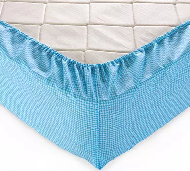 Простыня на резинке "Текстура" Голубой р. 200х200