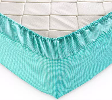 Простыня на резинке "Текстура" Мята р. 160х200