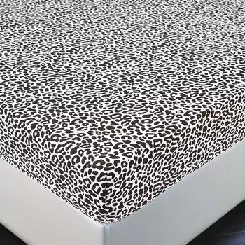 Простыня на резинке "Ягуар" Белый р. 200х200