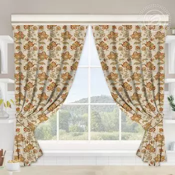 Шторы "Армелия" Бежевый р. 180х145