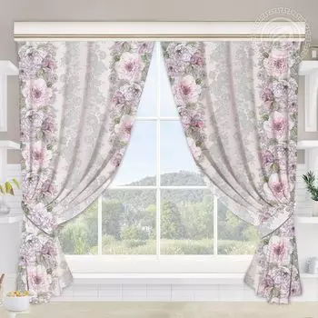 Шторы "Элеонора Серый" р. 180х145