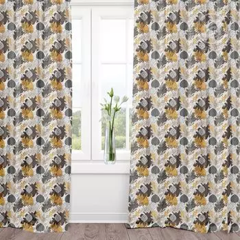 Шторы "Кантри" Бежевый р. 260х145