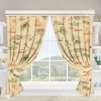 Шторы "Оливия" Бежевый р. 180х145