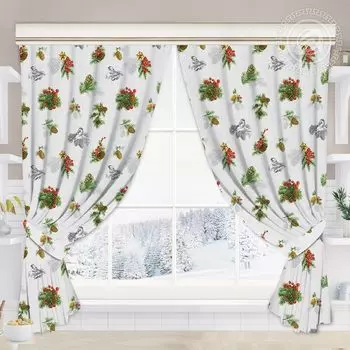 Шторы "Серебряный звон Серый" р. 180х145