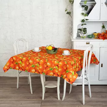 Скатерть "Апельсины" Оранжевый р. 145х145