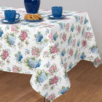 Скатерть "Букет" Белый р. 120х145