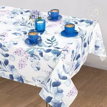 Скатерть "Эвкалипт" Белый р. 150х145