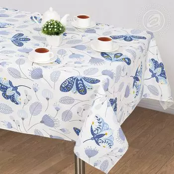 Скатерть "Колибри" Белый р. 260х145