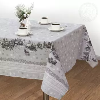 Скатерть "Сочельник" Серый р. 220х145