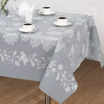 Скатерть "Украшение" Серый р. 150х145