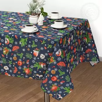 Скатерть "Волшебство" Синий р. 120х145