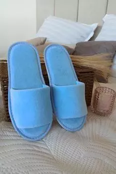 Тапочки арт. 18-1695 Голубой р. 38-39