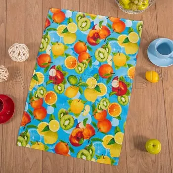 Вафельное полотенце "Фрукты" р. 80х150