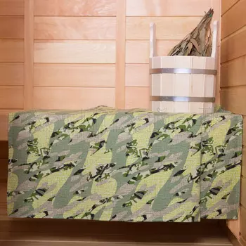 Вафельное полотенце "Камуфляж" Хаки р. 80х150