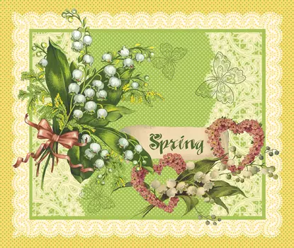 Вафельное полотенце "Нежность", размер 50х60 см