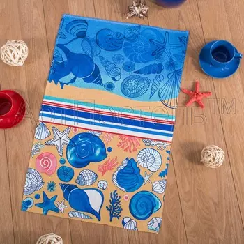 Вафельное полотенце "Пляж" р. 80х150