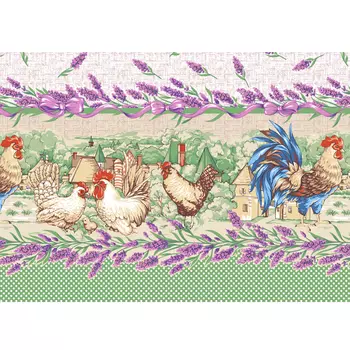 Вафельное полотенце "Прованские травы" р. 50х60