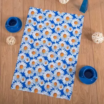 Вафельное полотенце "Ромашки" р. 80х150