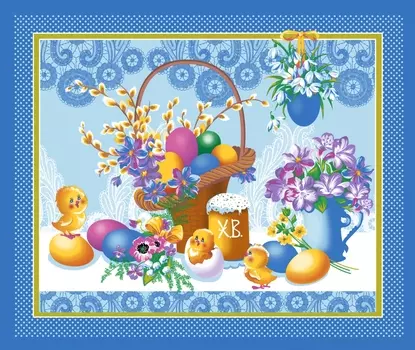 Вафельное полотенце "Светлый праздник", размер 50х60 см