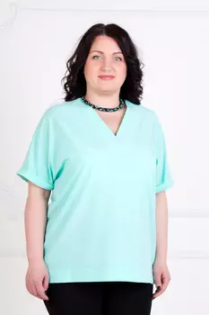 Жен. блуза "Анна" Ментол р. 46