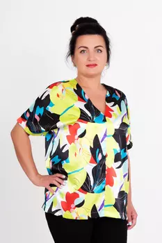 Жен. блуза "Анна" Салатовый р. 52