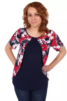 Жен. блуза арт. 16-0105 Красный р. 56