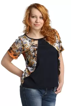 Жен. блуза "арт. 16-0105 Серый" р. 50