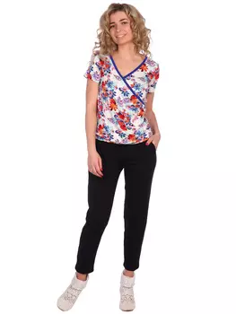 Жен. блуза "арт. 16-0133 Васильковый" р. 50