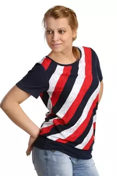 Жен. блуза арт. 16-0172 Красный р. 58