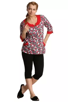 Жен. блуза арт. 16-0208 Красный р. 50