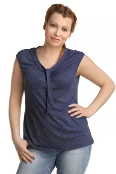 Жен. блуза "арт. 16-0222 Темно-синий" р. 42