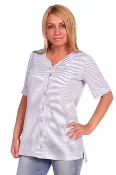 Жен. блуза арт. 17-0029 Голубой р. 50