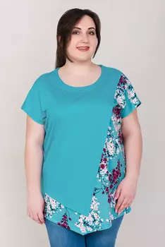 Жен. футболка "арт. 19-0285 Аквамарин" р. 50