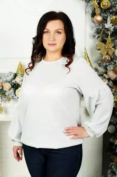 Жен. блуза "Фиеста Серый" р. 48