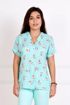 Жен. блуза "Илона" Ментол р. 50