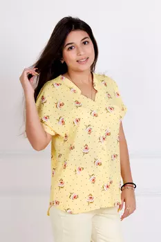 Жен. блуза "Илона Желтый" р. 44