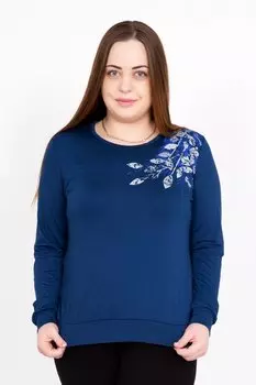 Жен. блуза "Лира" Синий р. 54