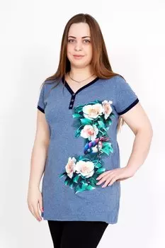 Жен. блуза "Сойка" Голубой р. 58