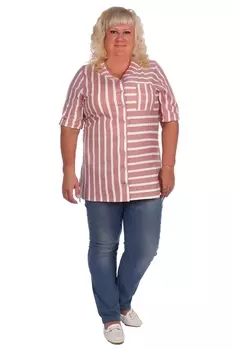 Жен. блузка арт. 16-0417 Сухая роза р. 54